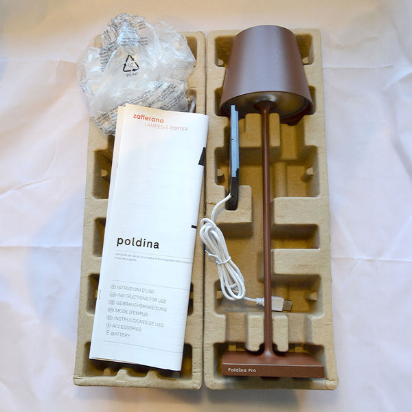 Zafferano Poldina Pro LED-Akkuleuchte Rost +++ B-Ware +++