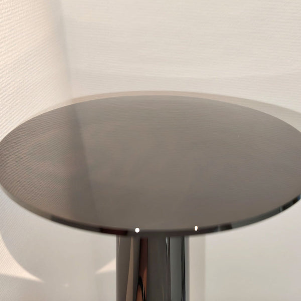 IP44 Lix LED-Tischleuchte mit Akku Dark Chrome +++ Musterleuchte +++