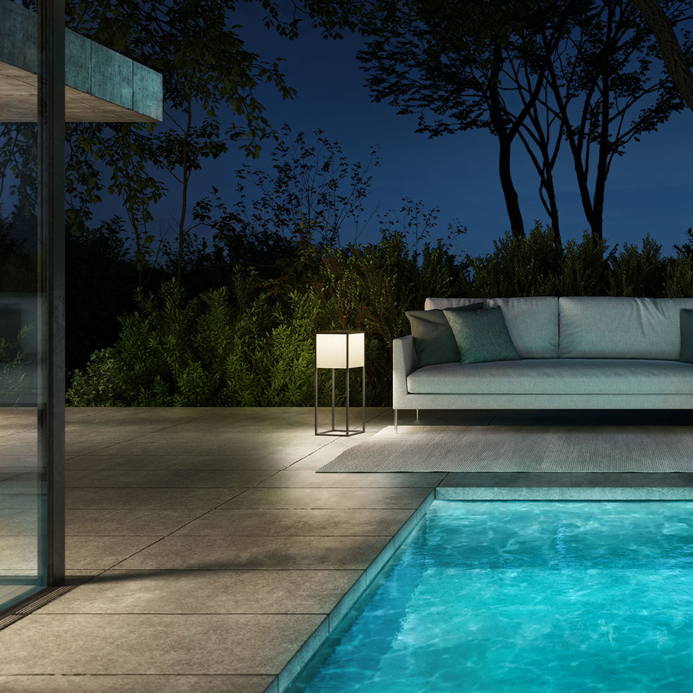 IP44 Fil S LED-Stehleuchte mit Akku und Solarpanel
