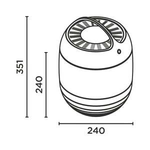 IP44 Aqu M LED-Tischleuchte mit Akku