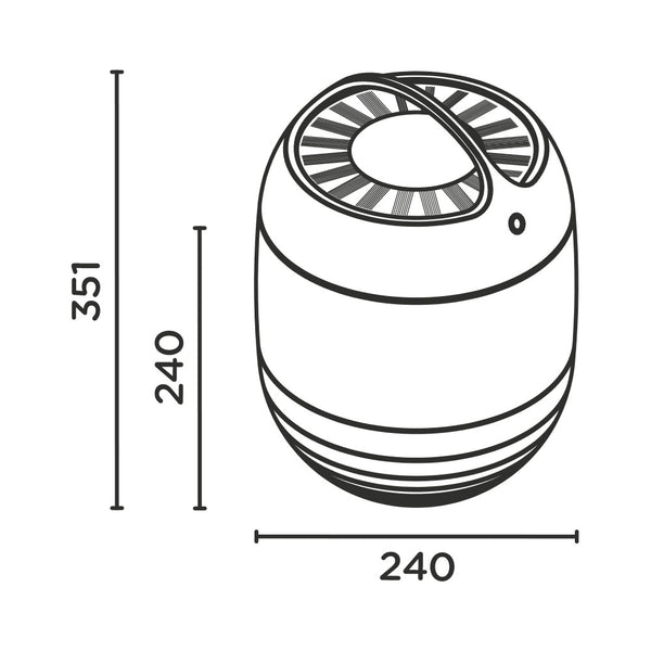 IP44 Aqu M LED-Tischleuchte mit Akku