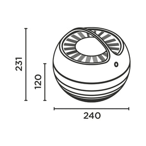 IP44 Aqu S LED-Tischleuchte mit Akku