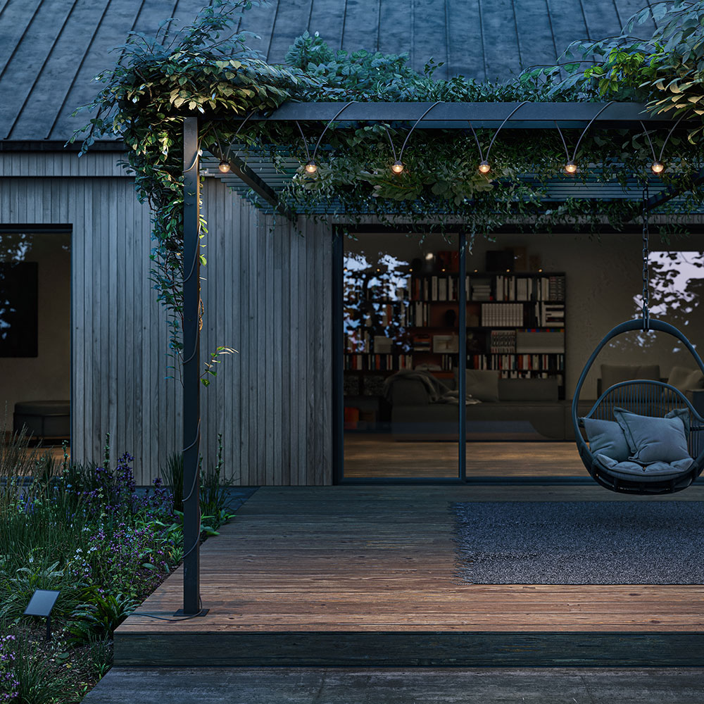 IP44 Cherry Bubbls Solar LED-Lichterkette mit Solarpanel