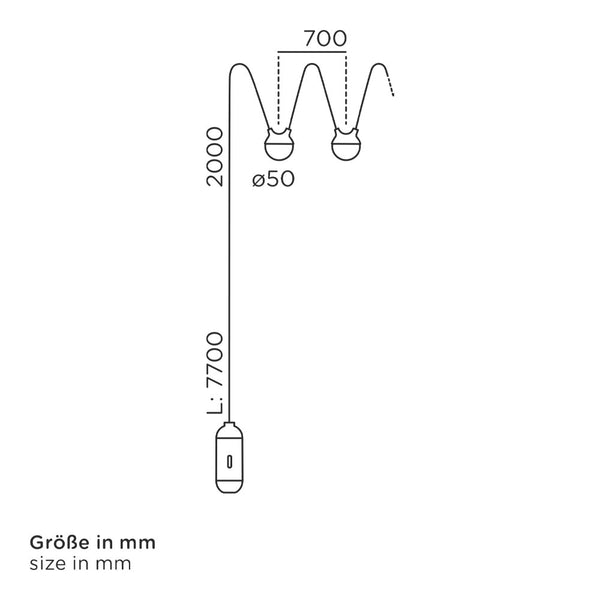 IP44 Cherry Bubbls LED-Lichterkette mit Akku