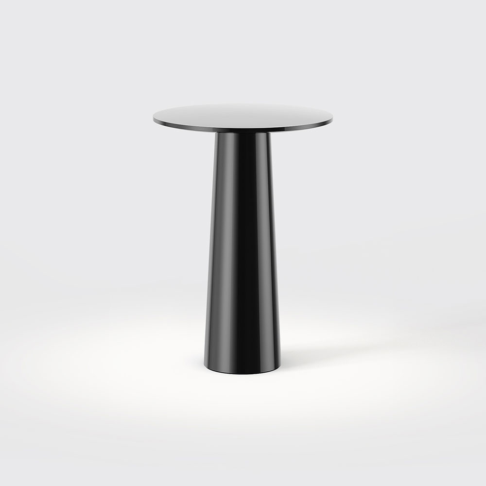 IP44 Lix Mini LED-Tischleuchte mit Akku Dark Chrome +++ Musterleuchte +++