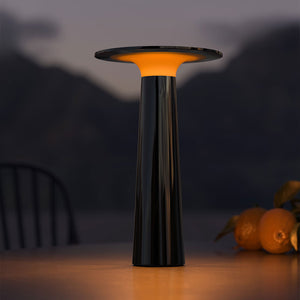 IP44 Lix LED-Tischleuchte mit Akku Dark Chrome +++ Musterleuchte +++
