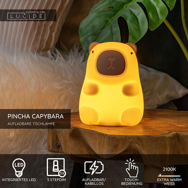 Lucide Pincha Capybara LED-Akkuleuchte