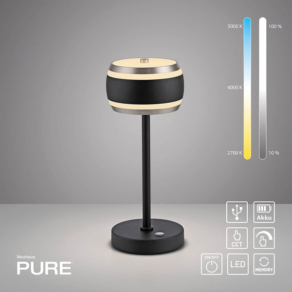 Paul Neuhaus Pure Falling Rings 4503 LED-Akkuleuchte
