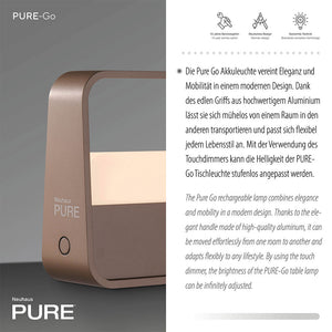 Paul Neuhaus Pure Go 4055 LED-Akkuleuchte Bronce +++ Musterleuchte +++