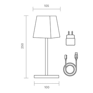 Sigor Nuindie Mini eckig LED-Akkuleuchte