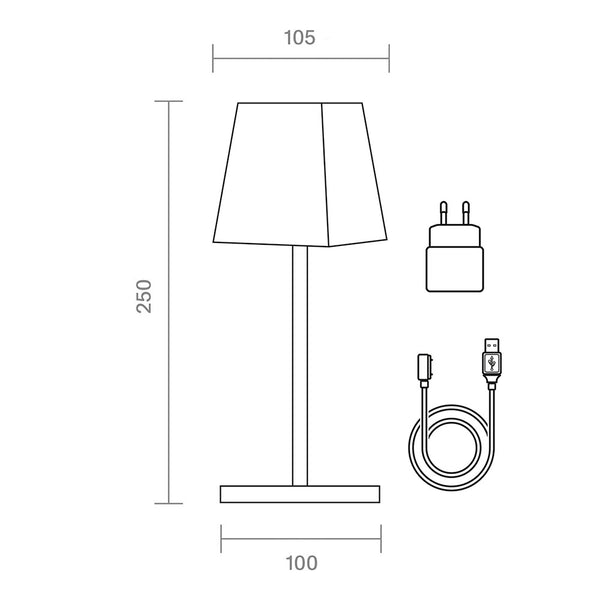Sigor Nuindie Mini eckig LED-Akkuleuchte