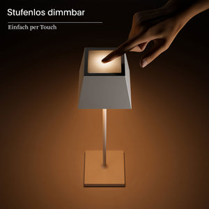 Sigor Nuindie LED-Tischleuchte mit Akku eckig