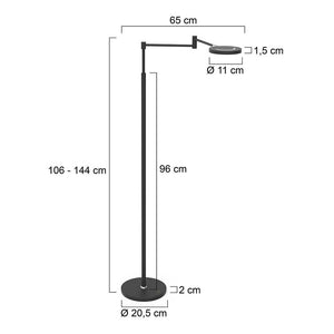 Steinhauer Soleil 3515 LED-Stehleuchte mit Akku