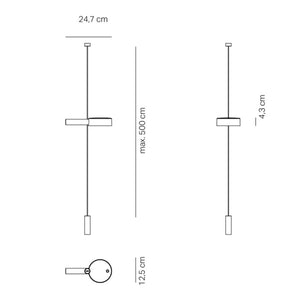 Zafferano Super O LED-Pendelleuchte mit Akku 1-flammig