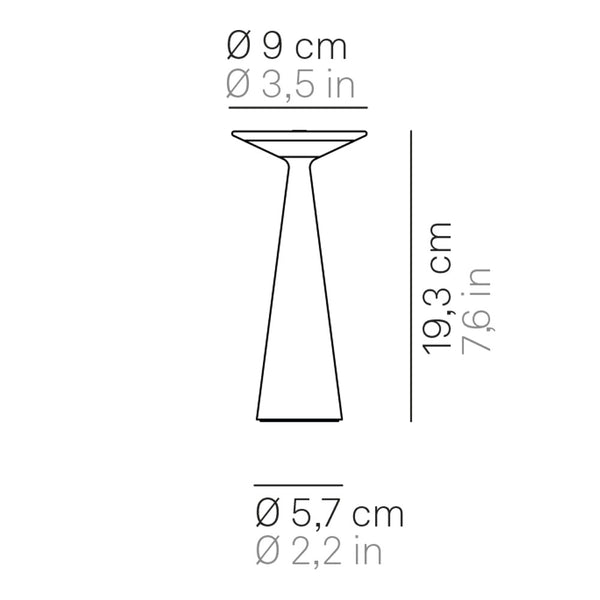 Zafferano Damina Pro LED-Akkuleuchte