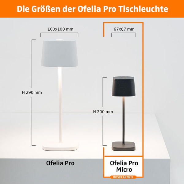 Zafferano Ofelia Pro Micro LED-Akkuleuchte