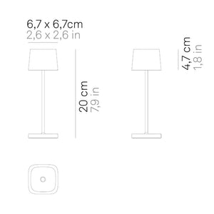 Zafferano Ofelia Pro Micro LED-Akkuleuchte