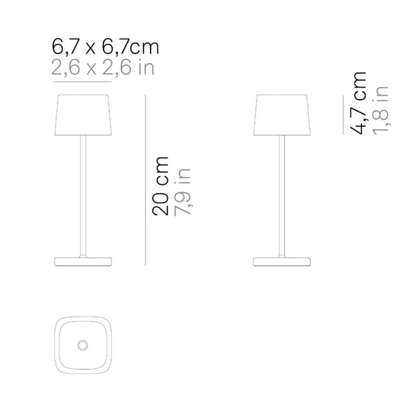 Zafferano Ofelia Pro Micro LED-Akkuleuchte