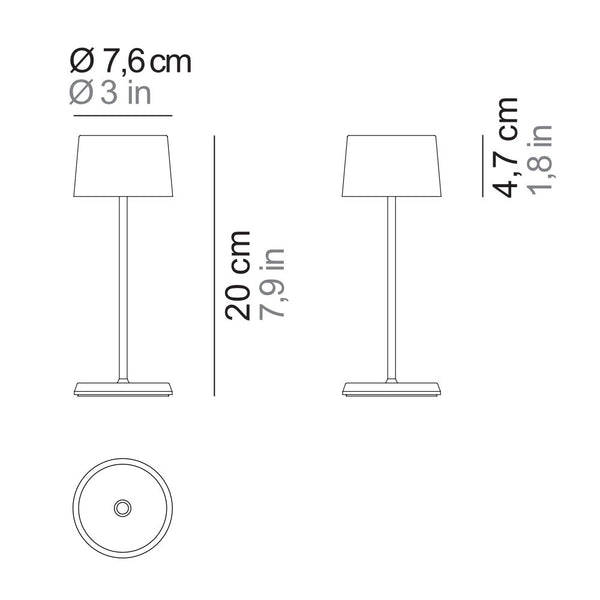 Zafferano Olivia Pro Micro LED-Akkuleuchte