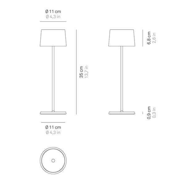 Zafferano Olivia Pro LED-Akkuleuchte
