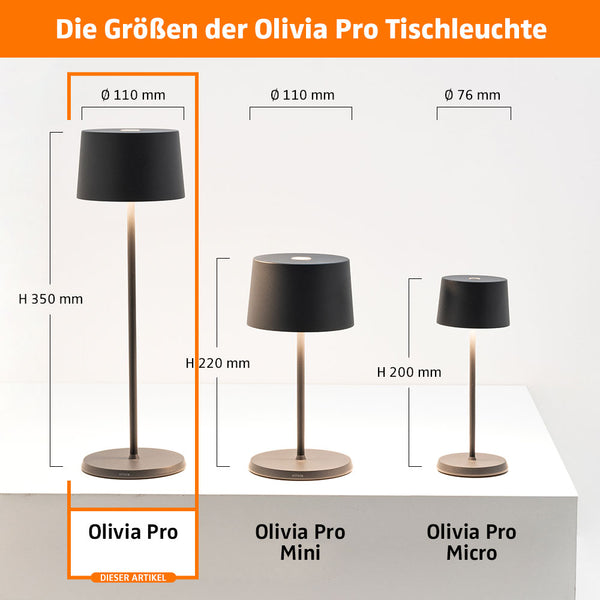 Zafferano Olivia Pro LED-Akkuleuchte