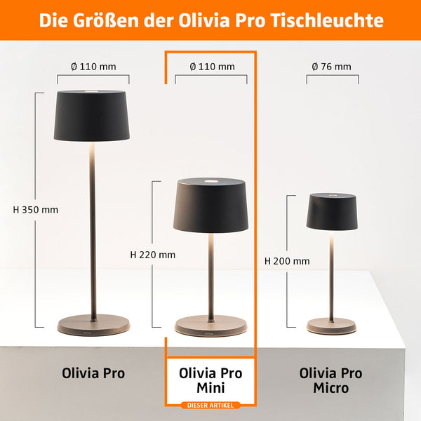 Zafferano Olivia Pro Mini LED-Akkuleuchte