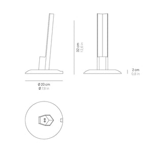 Zafferano Standfuß mit Ladestation zu Pencil LED-Akkuleuchte