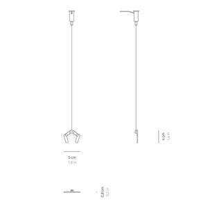 Zafferano Pencil LED-Akkupendelleuchte