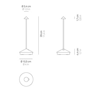 Zafferano Pina Pro LED-Akkuleuchte