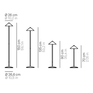 Zafferano Pina Pro XXL LED-Stehleuchte mit Akku