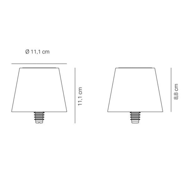 Zafferano Poldina Pro Stopper LED-Akkuleuchte