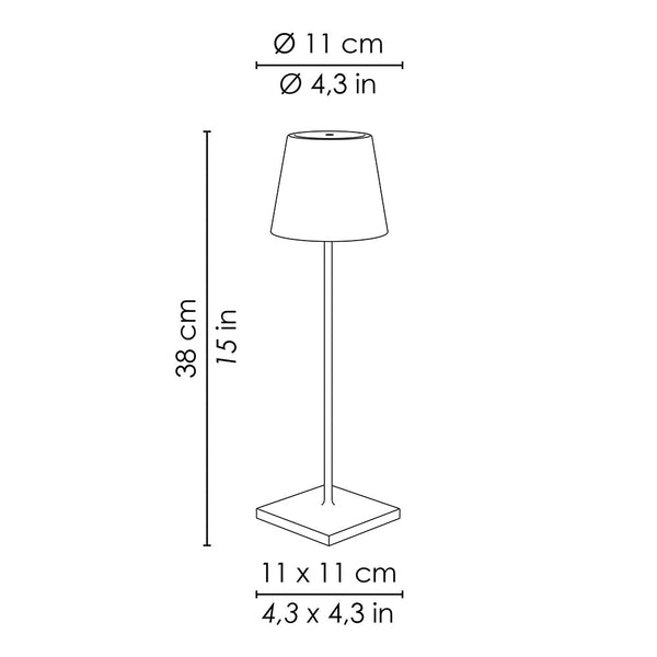 Zafferano Poldina Pro LED-Akkuleuchte