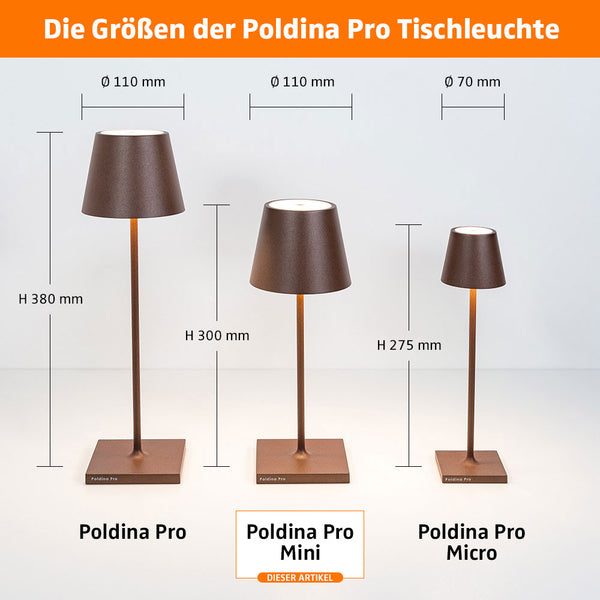 Zafferano Poldina Pro Mini LED-Akkuleuchte