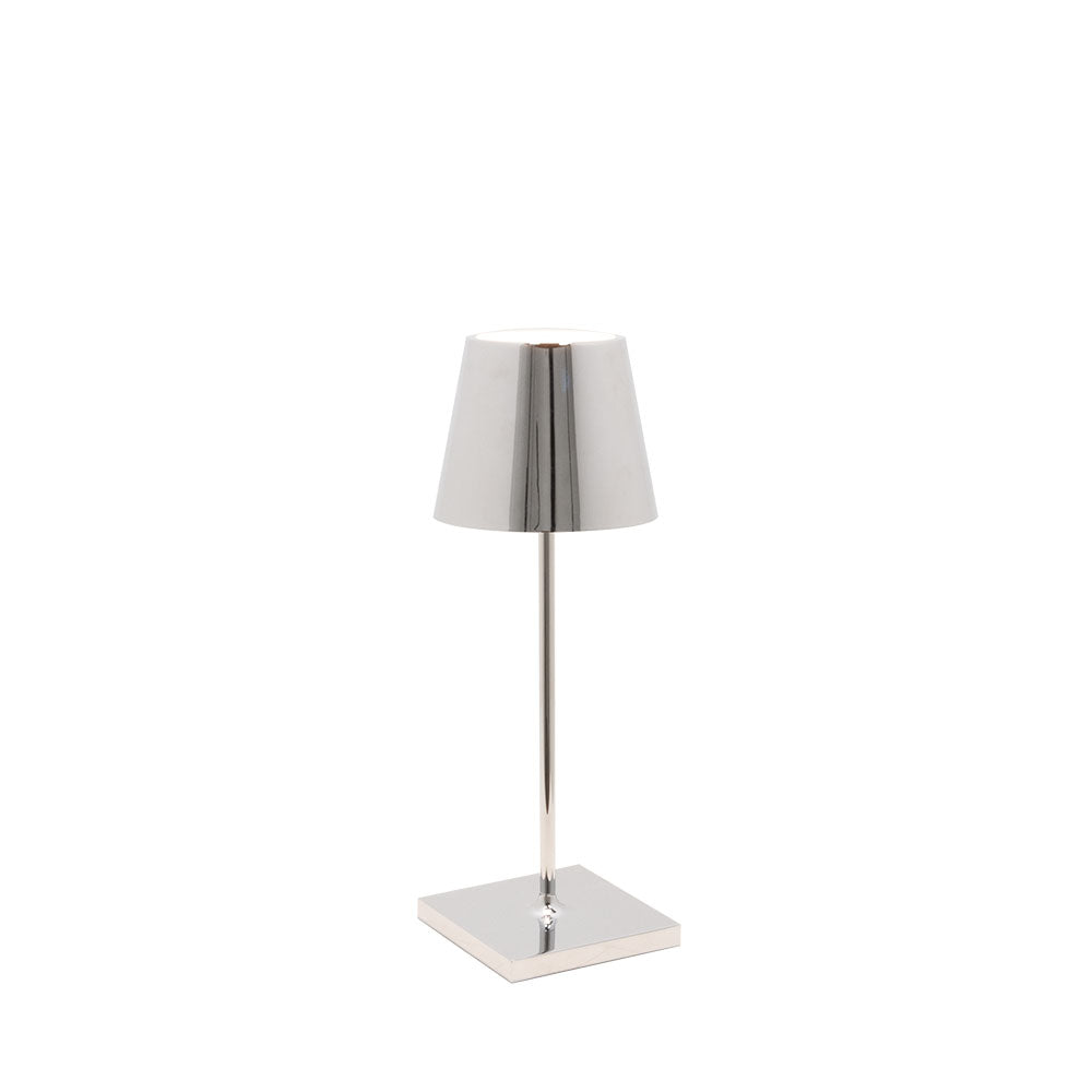 Zafferano Poldina Pro Mini LED-Akkuleuchte Chrom glänzend +++ Rückläufer +++