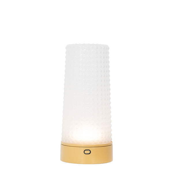 Zafferano Soffio LED-Akkuleuchte Gold matt/Glas Sandgestrahlt +++ Musterleuchte +++