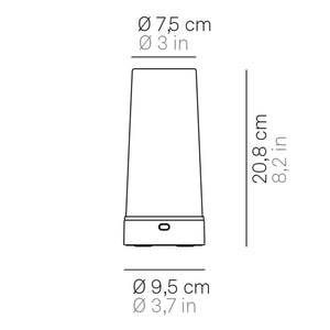 Zafferano Soffio LED-Akkuleuchte Gold matt/Glas Sandgestrahlt +++ Musterleuchte +++