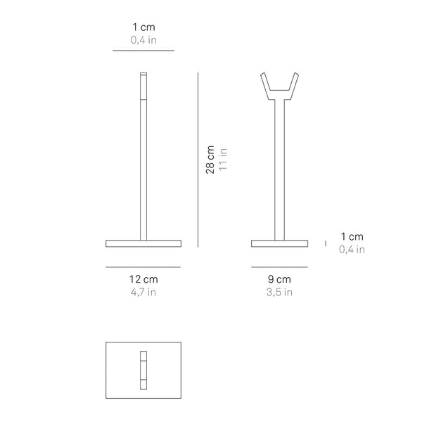 Zafferano Tischfuß zu Pencil LED-Akkuleuchte